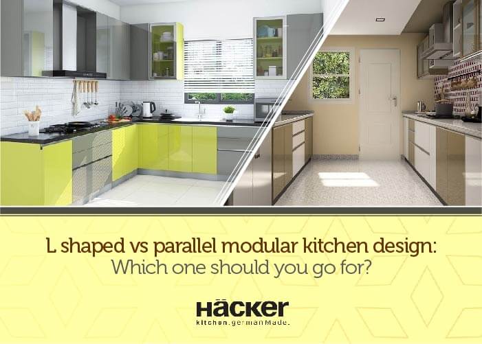 L shaped vs parallel modular kitchen design: Which one should you go for?