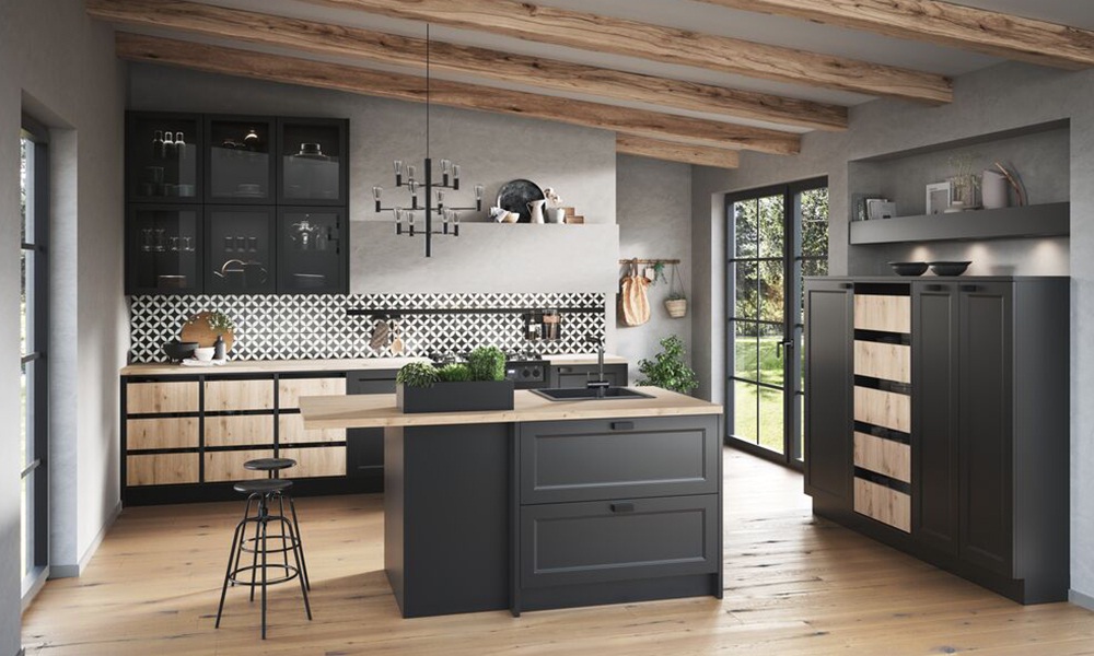 Ravenna Black modular kitchen