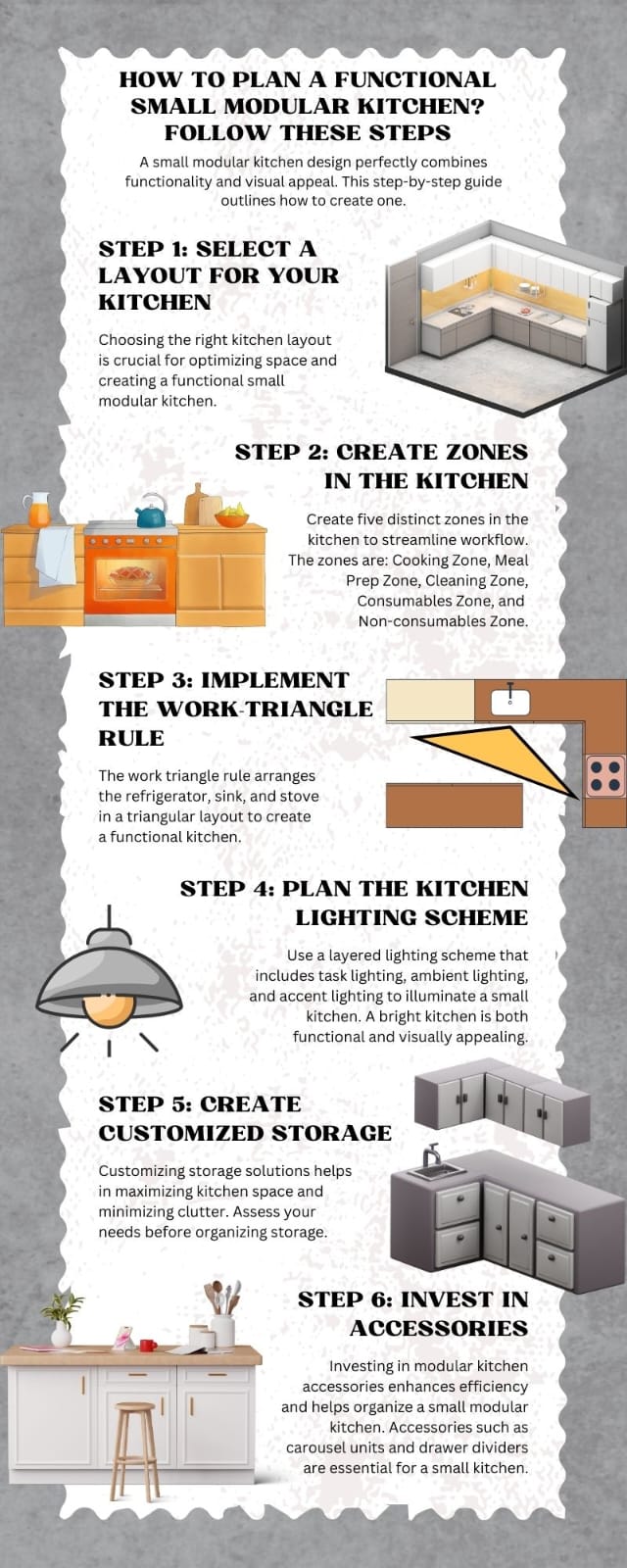 How to plan a functional small modular kitchen design? A step-by-step guide