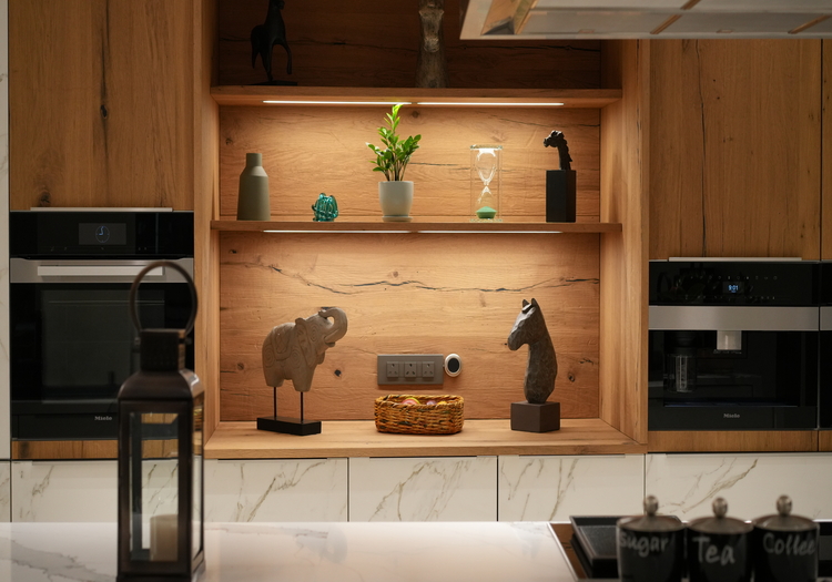 Modern Designs in Jaipur Kitchens Traditional colour palette meets modular kitchen Cabinets