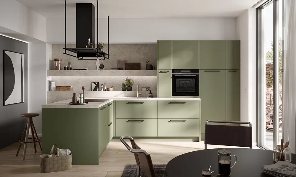 L-shaped modular kitchen design
